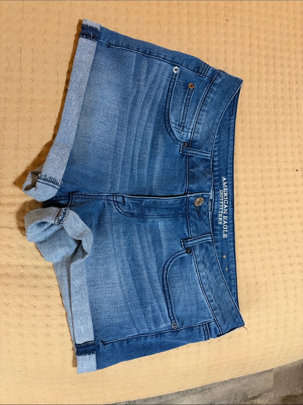 American Eagle Outfitters Medium Blue Rolled Cuff Denim Shorts